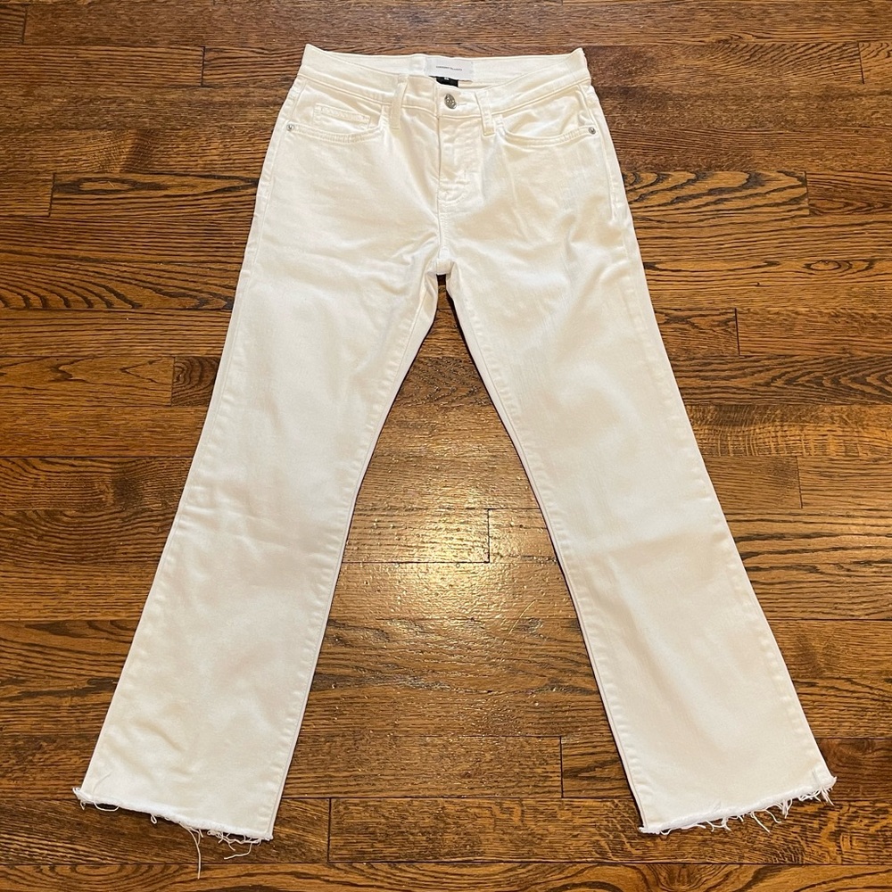 Current/Elliott Cropped White Jeans